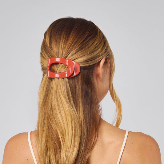 KITSCH Cherry Flat Cloud Clip Medium — model hair shot