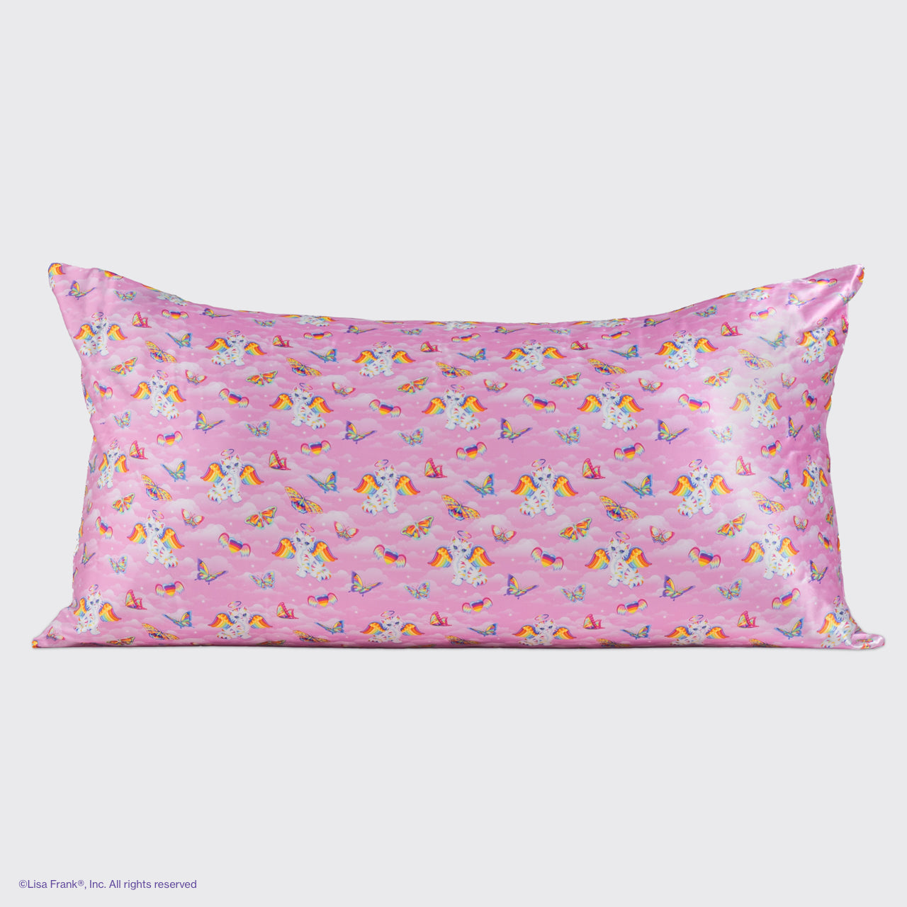 Lisa Frank x Kitsch Angel Kitty Satin Pillowcase — King — detail