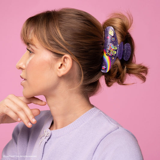 Lisa Frank x Kitsch Glitter Claw Clip Zoomer Zorbit - on-model lifestyle #2