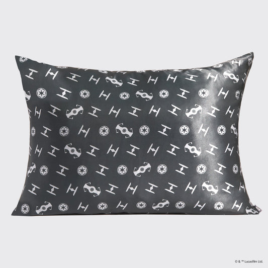 Star Wars™ x Kitsch satin pillowcase featuring an all-over Star Wars character print — Standard — flat