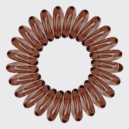 Brunette Spiral Hair Ties 8pc Set