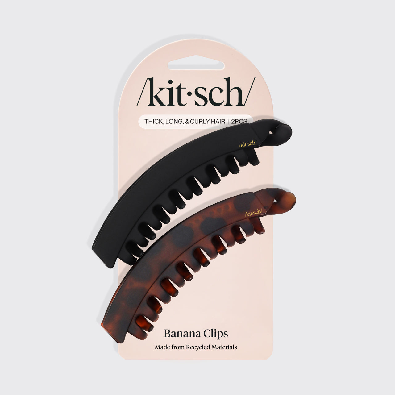KITSCH Banana Clip 2pc Black Tort — packaging