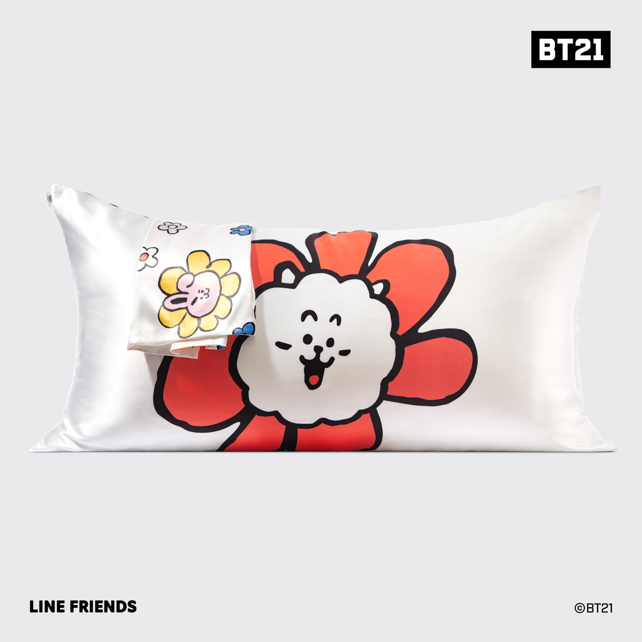 Kitsch x BT21 RJ King Satin Pillowcase — front