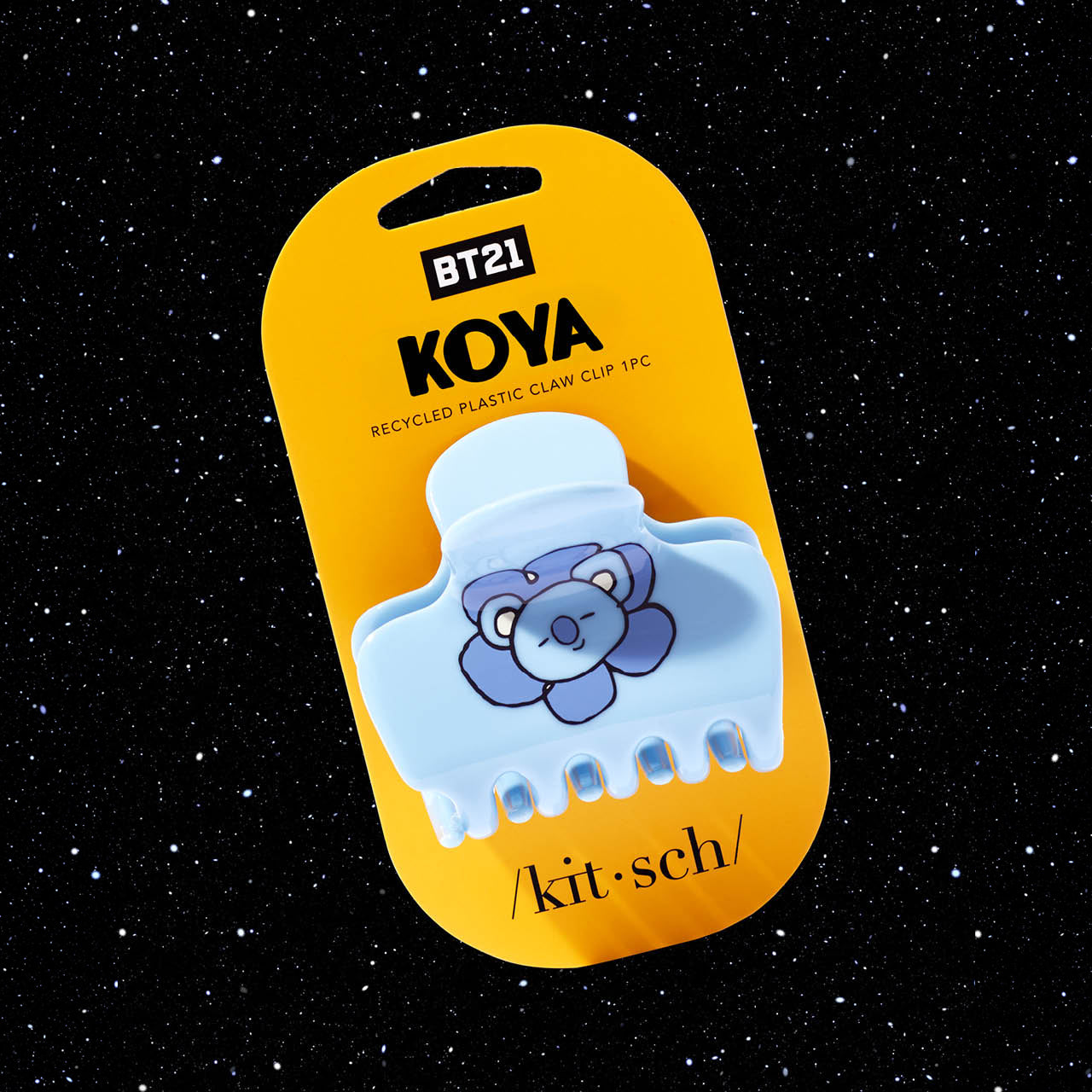 Kitsch x BT21 KOYA Cloud Claw Clip - packaging flat lay