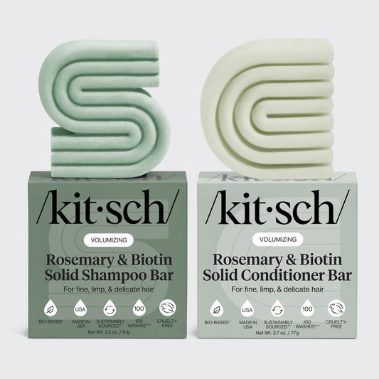 Rosemary & Biotin Volumizing Shampoo & Conditioner Bar Combo 2pc — hero