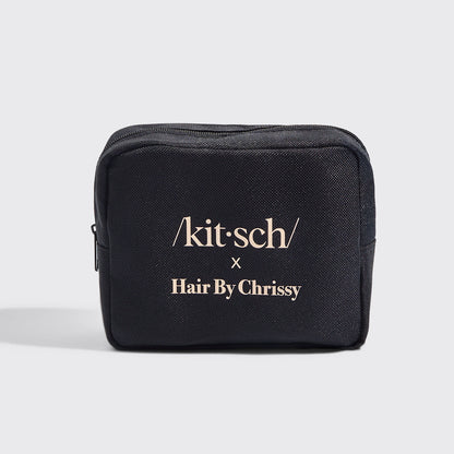 Hair By Chrissy x Kitsch Ceramic Thermal Rollers 8pc Set with branded travel pouch detail and packaging