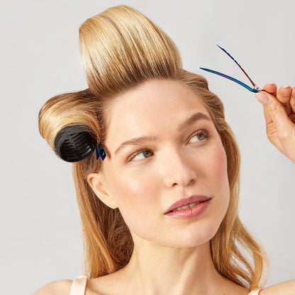 Kitsch x Hair by Chrissy Ceramic Thermal Rollers & Styling Clips — model using rollers