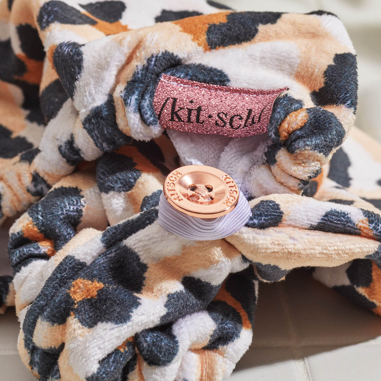 Leopard Microfiber Hair Towel, KITSCH