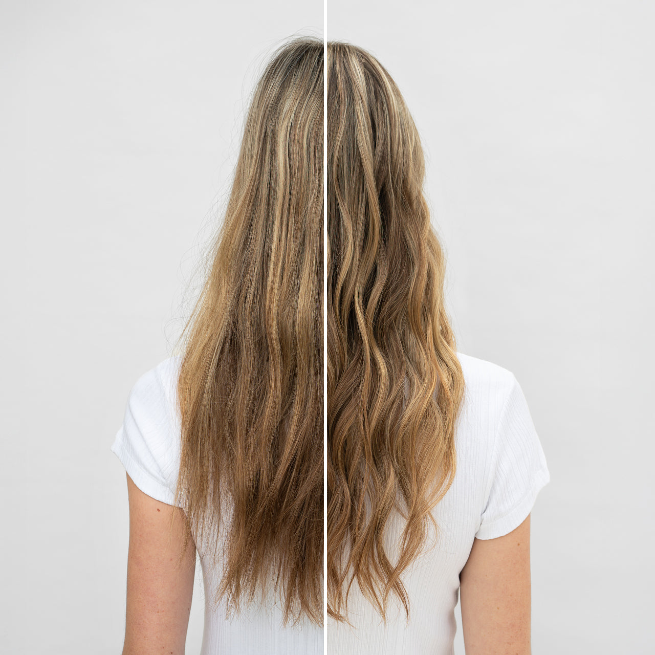KITSCH Smoothing Air Dry Cream — before and after model shot — Helps to define waves and curls—no heat, no fuss — 24-hour frizz control that keeps hair soft, polished, and touchably smooth