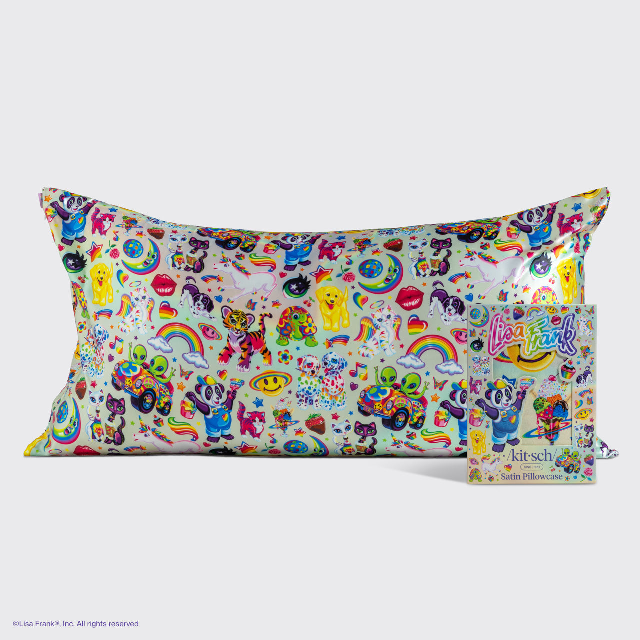 Lisa Frank x Kitsch Fantastic World Satin Pillowcase — King — hero