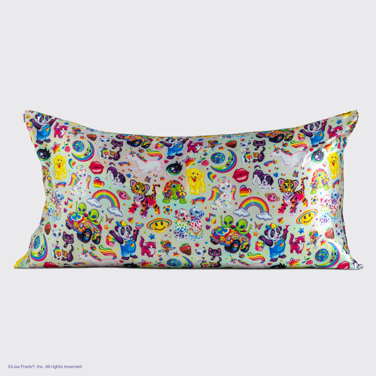 Lisa Frank x Kitsch Fantastic World Satin Pillowcase — King — detail