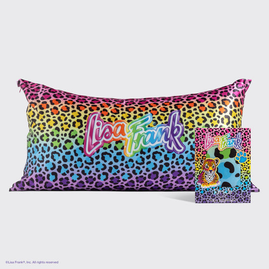 Lisa Frank x Kitsch Rainbow Leopard Satin Pillowcase — King — hero