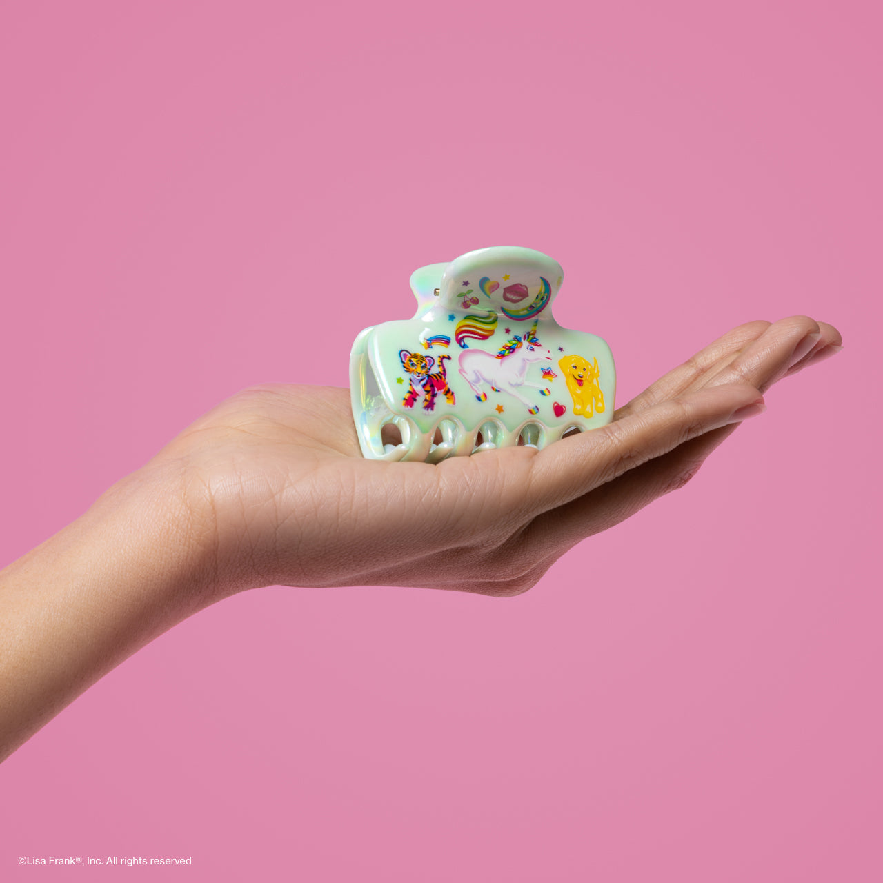 Lisa Frank x Kitsch Markie Cloud Clip - on-model lifestyle