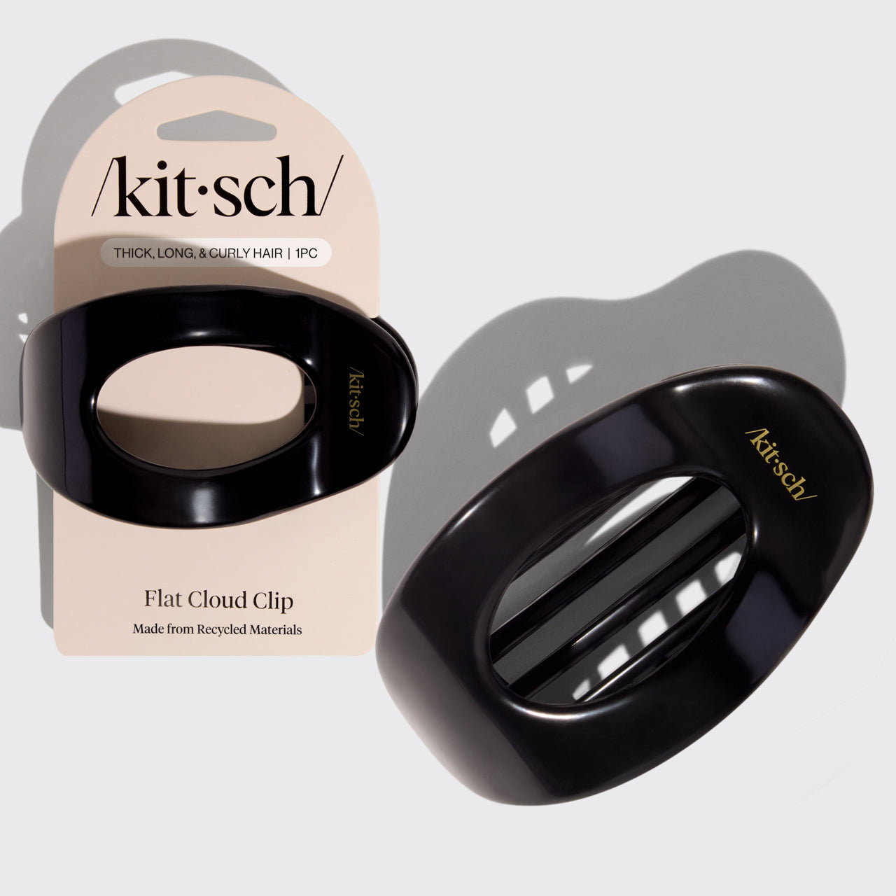 KITSCH Black Flat Cloud Clip Large — hero product shot