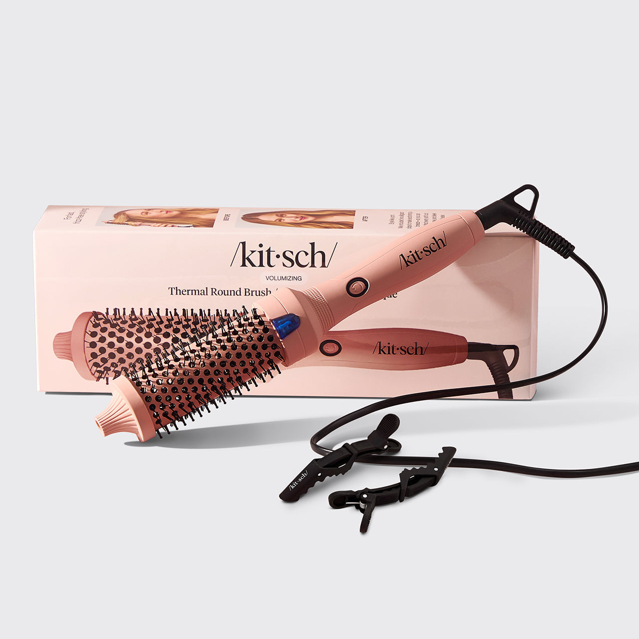 Kitsch Terracotta Volumizing Thermal Round Brush - Medium, 1.5" ceramic barrel for smooth, bouncy blowouts at home