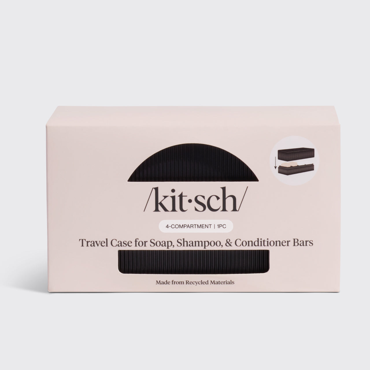 4-Compartment Travel Case - Black