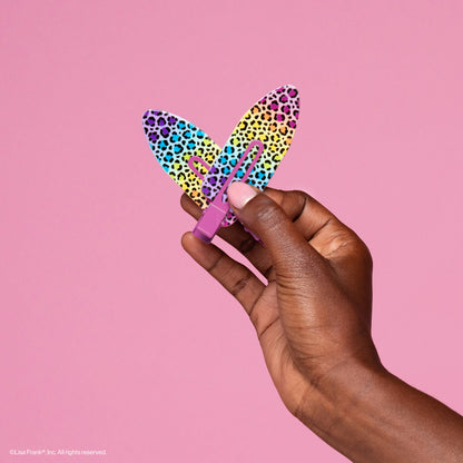 Lisa Frank x KITSCH XL Creaseless Clips Rainbow Leopard — Model 4