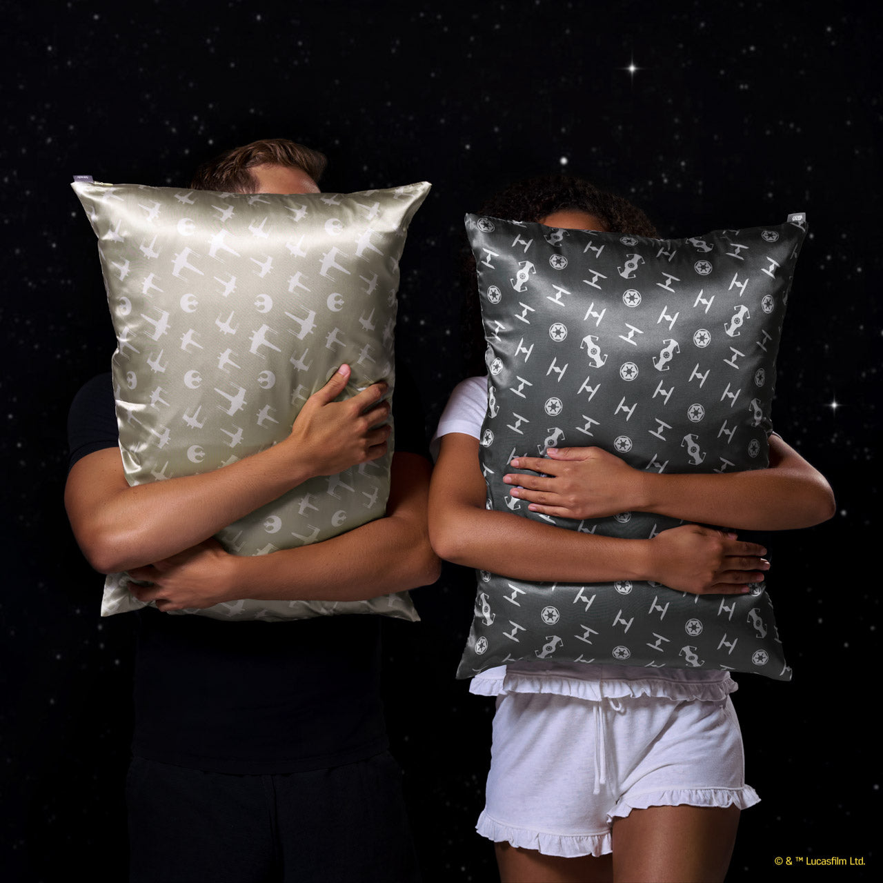 Star Wars x Kitsch Rebel Alliance Satin Pillowcase — King — lifestyle 2