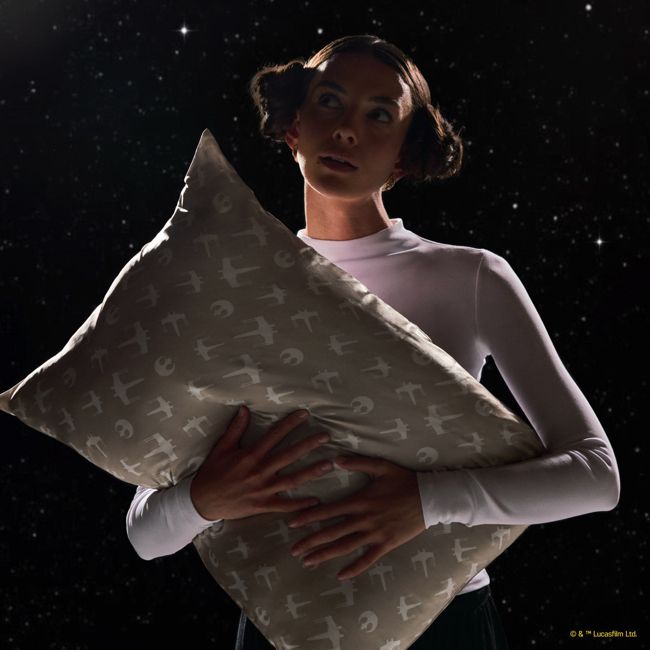 Star Wars x Kitsch Rebel Alliance Satin Pillowcase — Standard — lifestyle
