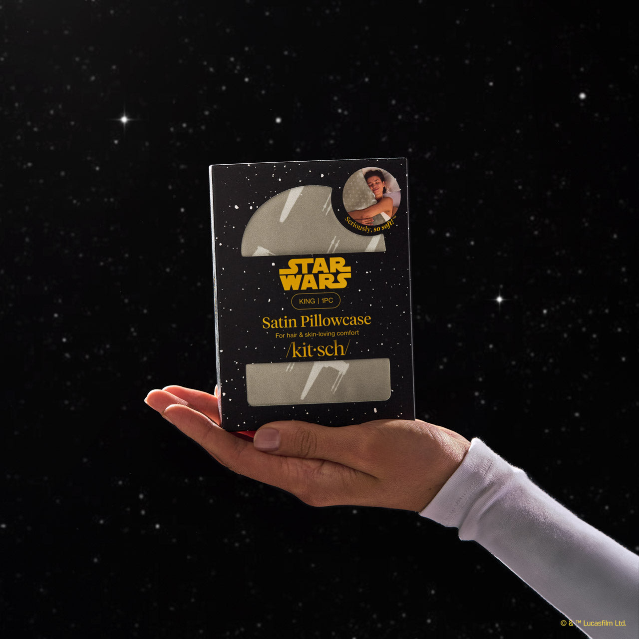 Star Wars x Kitsch Rebel Alliance Satin Pillowcase — King — detail