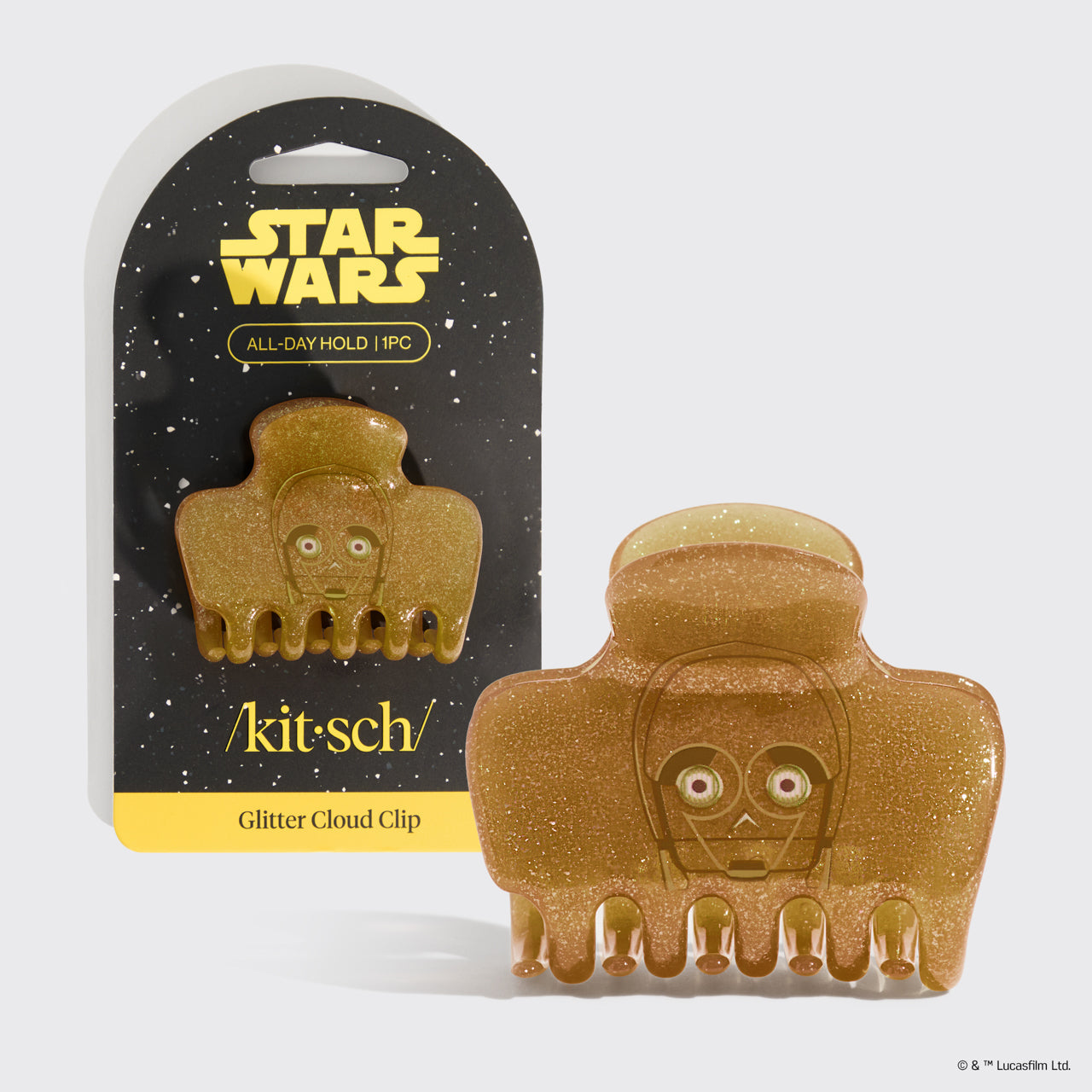 Star Wars x Kitsch C-3PO Glitter Cloud Clip - hero product shot