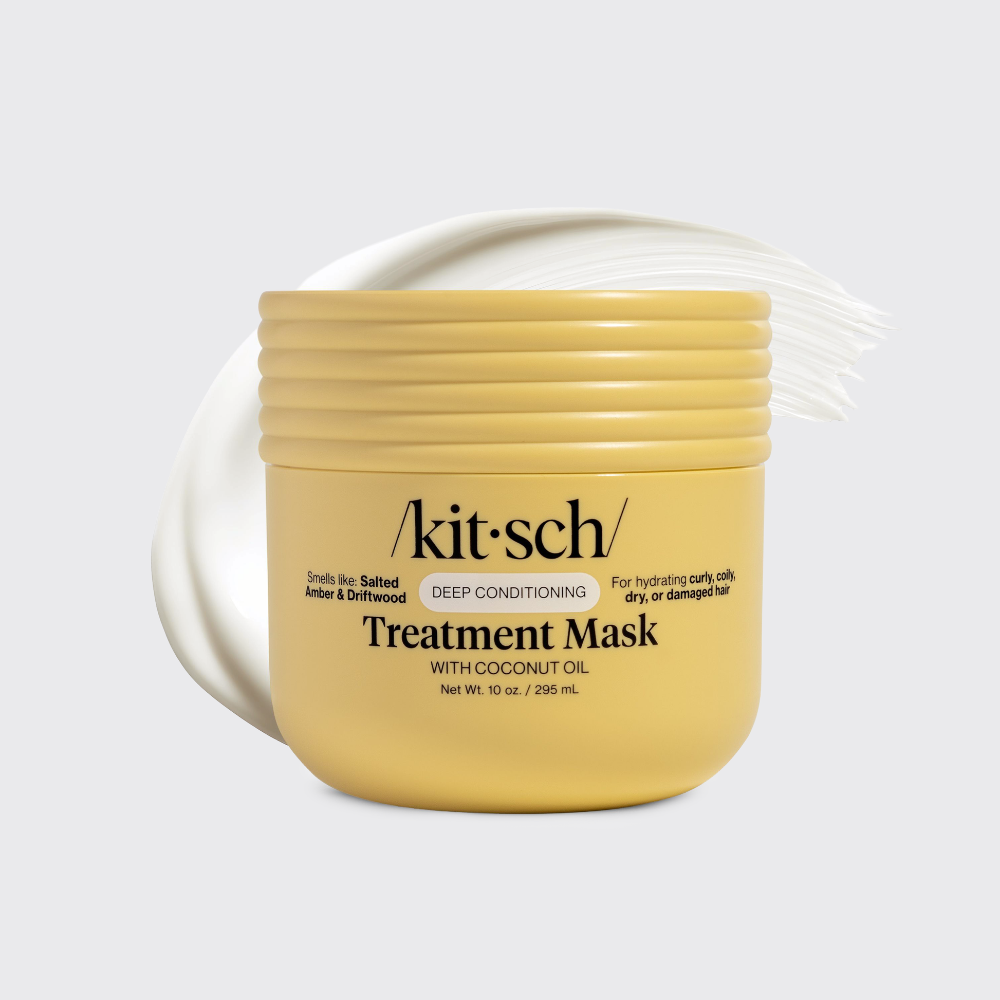 KITSCH Moisturizing Coconut Oil Deep Conditioning Treatment Mask – 10 oz jar for intense hydration on dry, damaged, and curly hair
