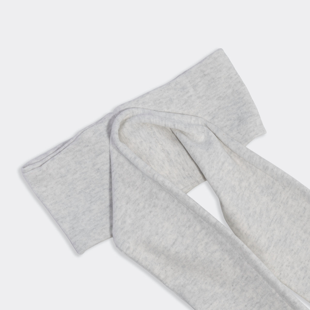 KITSCH Set & Flow Active Headband in Heather Gray — alternate product shot of heather gray headband — snag-free, curl-safe 2-in-1 headband for sleep and workouts