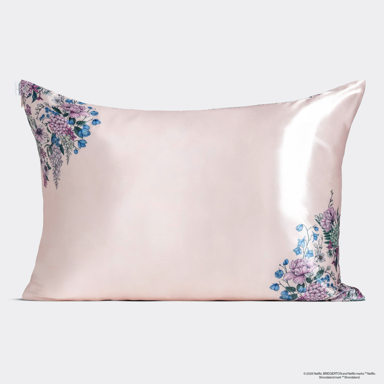Bridgerton x Kitsch Wisteria Satin Pillowcase — Standard — lifestyle 1