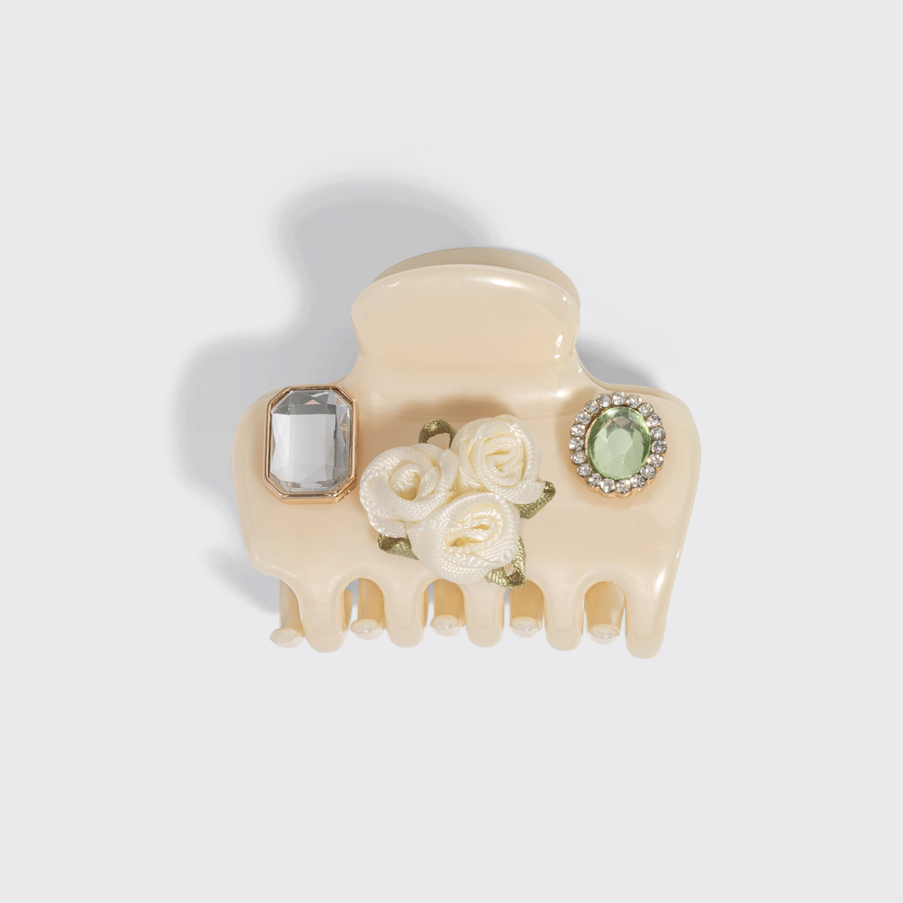 KitschPop Pearlized Cream Cloud Clip & Charms Set - animated style demo