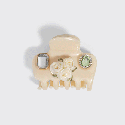 KitschPop Pearlized Cream Cloud Clip & Charms Set - animated style demo