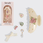 KitschPop Curved Claw Clip Pearlized Cream - hero product shot