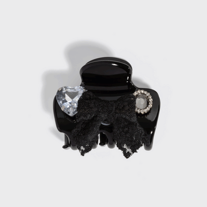 KitschPop Vintage Black Cloud Clip & Charms Set - animated style demo