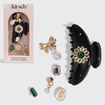 KitschPop Curved Claw Clip Vintage Black - hero product shot