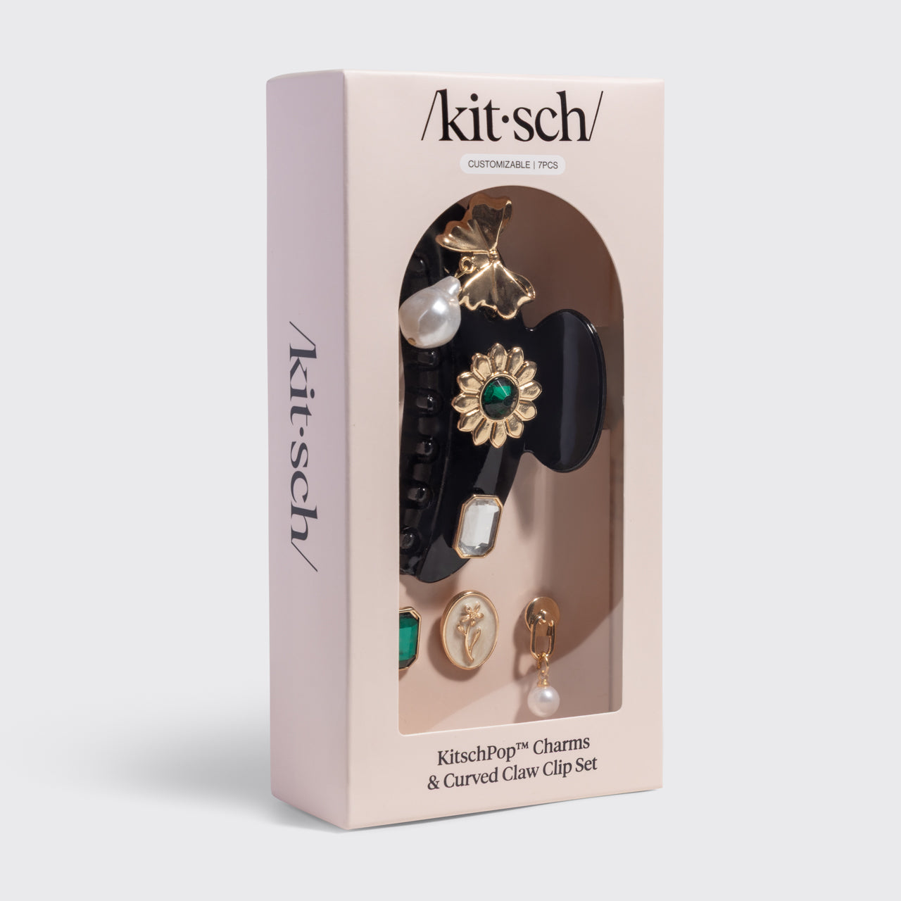 KitschPop Curved Claw Clip Vintage Black - packaging alternate