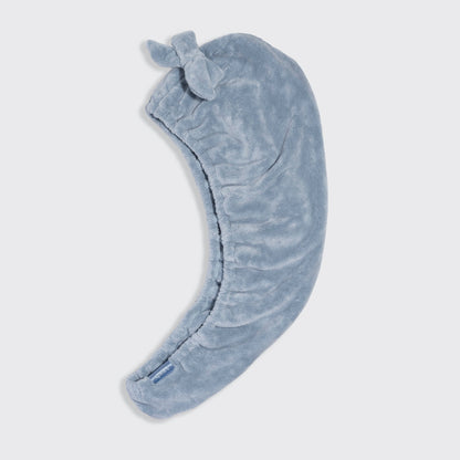 Coastal Blue Plush Microfiber Hair Towel Turban, KITSCH