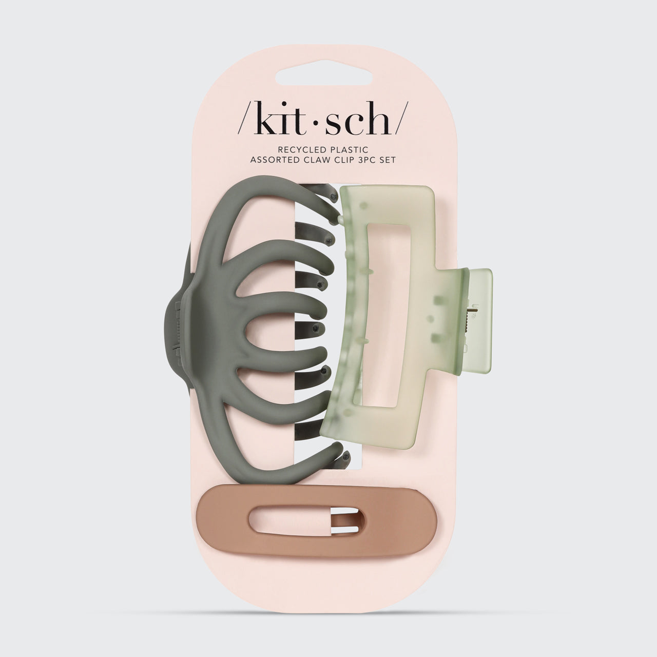 KITSCH Recycled Plastic Assorted Claw Clip 3pc Octopus - packaging alternate