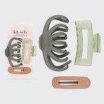 KITSCH Recycled Plastic Assorted Claw Clip 3pc Octopus - packaging flat lay