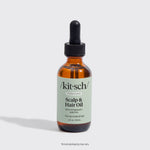 KITSCH Strengthening Rosemary & Biotin Scalp & Hair Oil 2fl oz./60mL — hero product shot — 100% plant-based oil formulated with rosemary extract and biotin — supports scalp health & hair strength from root to tip