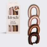 Kitsch Rosewood Jumbo Satin Flexi Rods 4-piece set on a soft neutral background
