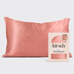 KITSCH Terracotta Standard Satin Pillowcase — hero view