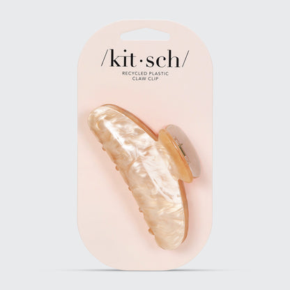KITSCH Blonde Marble Claw Clip - packaging flat lay