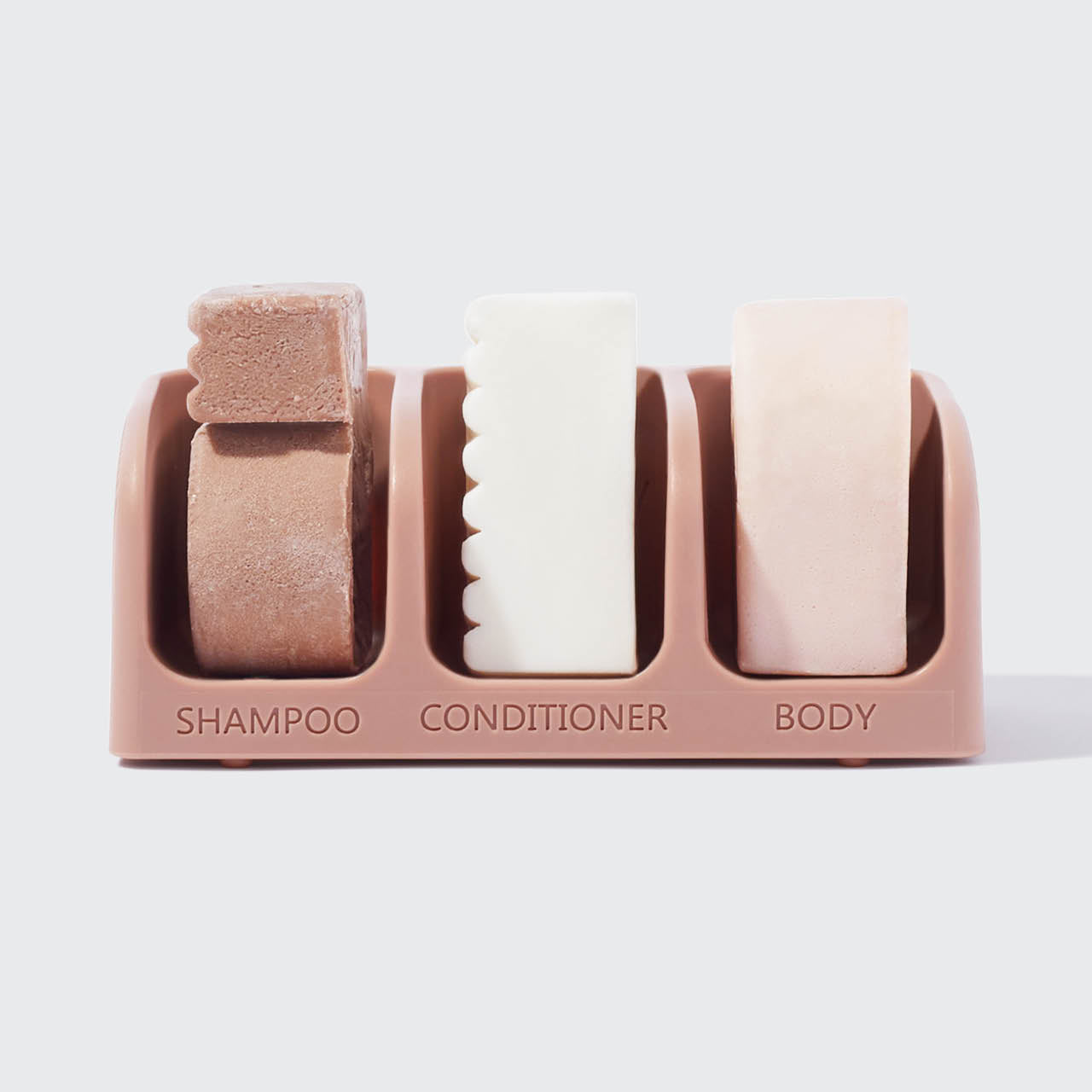 Terracotta self-draining soap dish — alternate view
