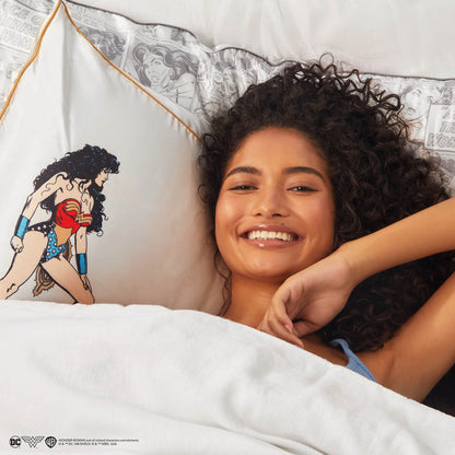 Kitsch x Wonder Woman Standard Satin Pillowcase — Believe in Wonder lifestyle