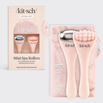 Kitsch Mini Spa Rollers 2pc Set showing large and small rollers side by side