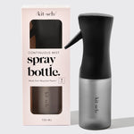 Kitsch Black Continuous Spray bottle standing upright showing matte black finish
