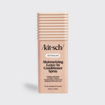 Kitsch Moisturizing Leave-In Conditioner Spray in blush packaging for dry, damaged, and frizzy hair, formulated with Actimilk™ Argan.