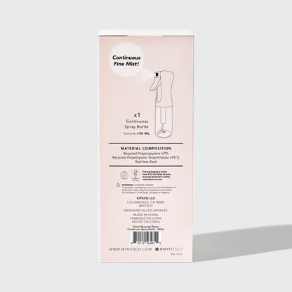 White Continuous Spray shown filled with water or leave-in product