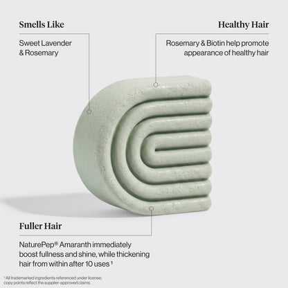 KITSCH Rosemary & Biotin Volumizing Conditioner Bar ingredients – rosemary, biotin, and amaranth protein for thicker, fuller hair