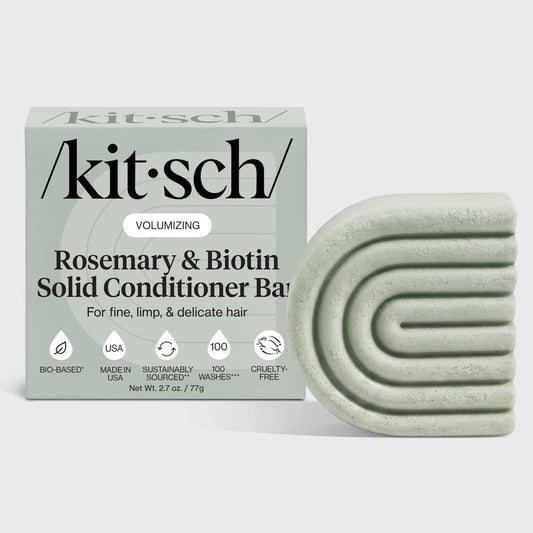 KITSCH Rosemary & Biotin Volumizing Conditioner Bar – sulfate-free solid conditioner for fine, thinning hair