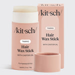 KITSCH Hair Wax Stick — hero product shot — 100% vegan & plant-based wax stick enriched with nourishing castor oil — tames stubborn strands for a sleek & polished style